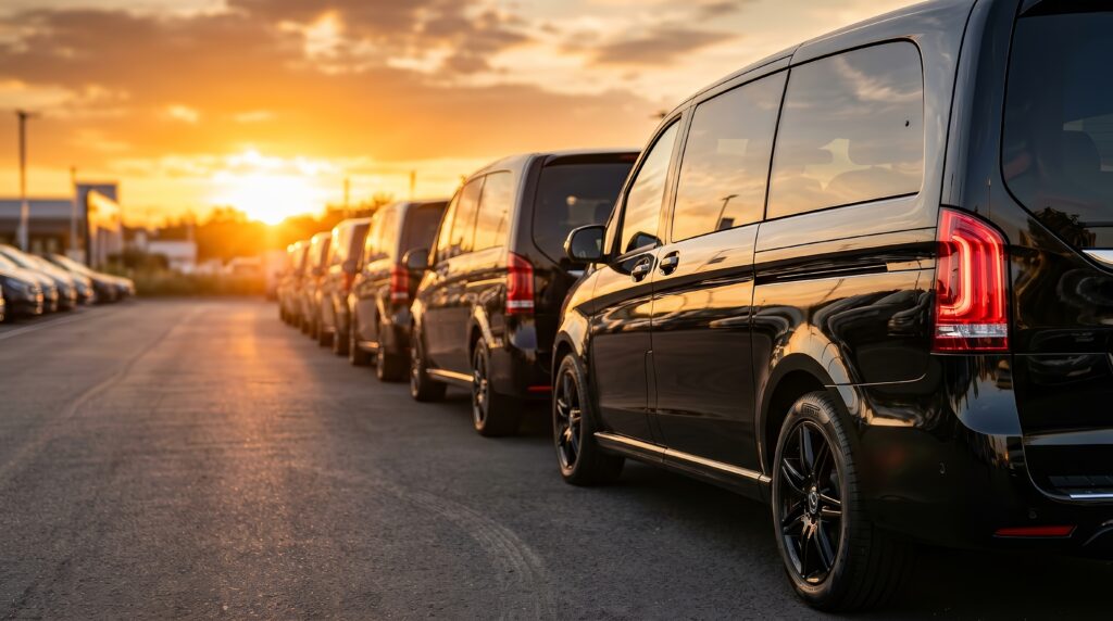Fleet of minivans