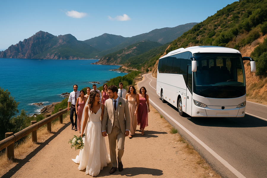 La tendance du "Wedding Road-Trip" : quand le transport devient partie intégrante de la fête 4 Wedding road-trip en Corse