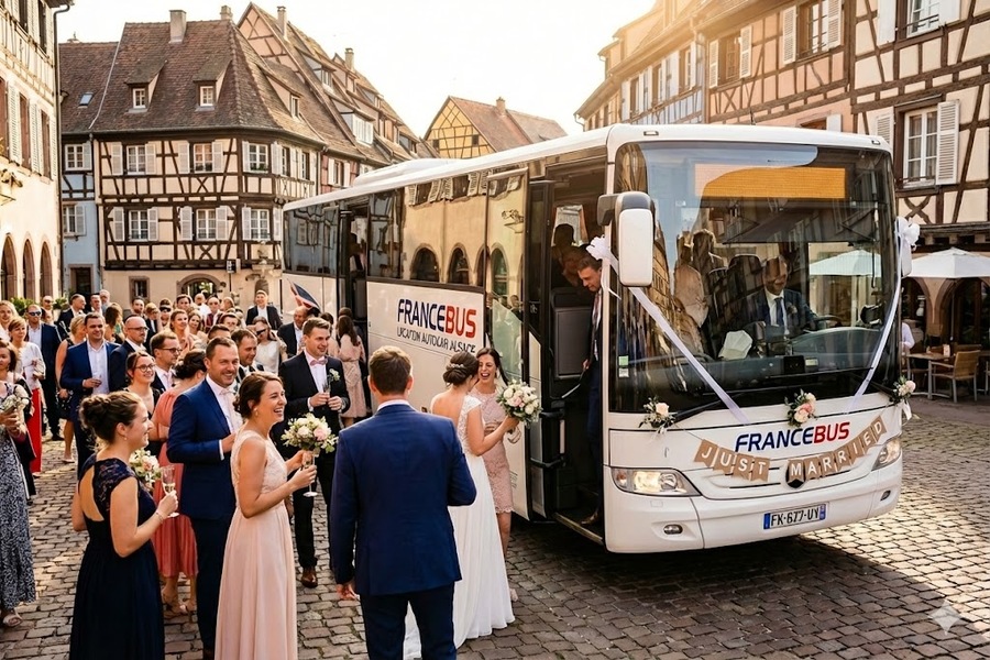 Location d'autocar Francebus en Alsace pour un mariage