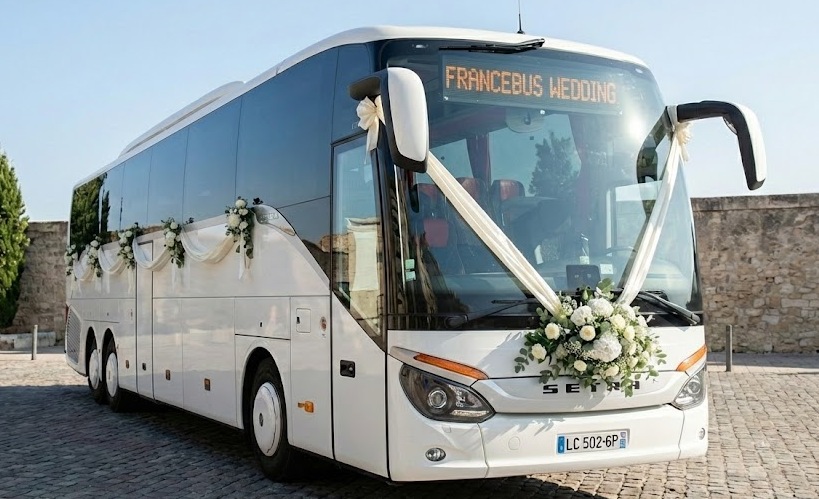 Autocar Francebus Wedding, mariage à Marseille