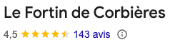 Note google Le Fortin de Corbières, Marseille