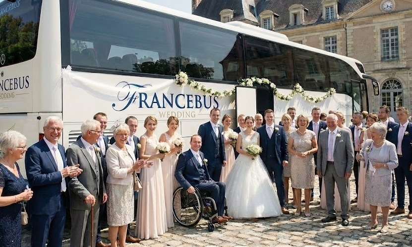 Transport personnes à mobilité réduite & séniors : comment garantir le confort de tous vos invités ? 1 Transport personnes à mobilité réduite et transport séniors avec la location d'autocar Francebus Wedding