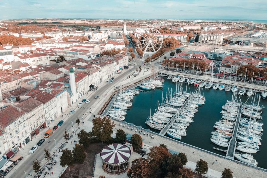 Aerial view of La Rochelle