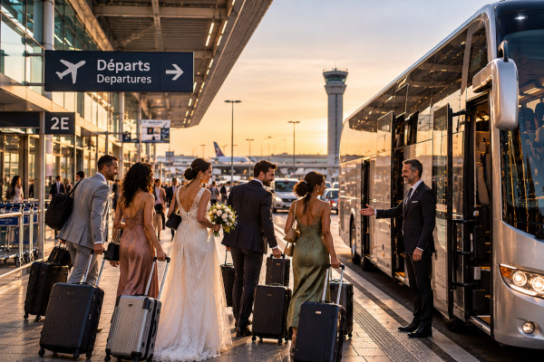 Paris airport shuttle for weddings