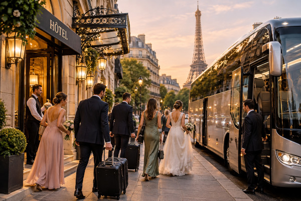 Paris wedding hotel shuttle